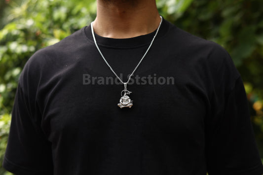 Hanuman Silver Locket With Chain