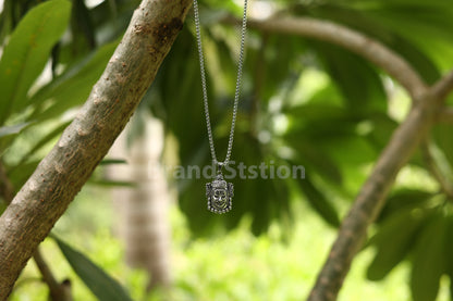 Silver Mahakal Pendant WIth Chain